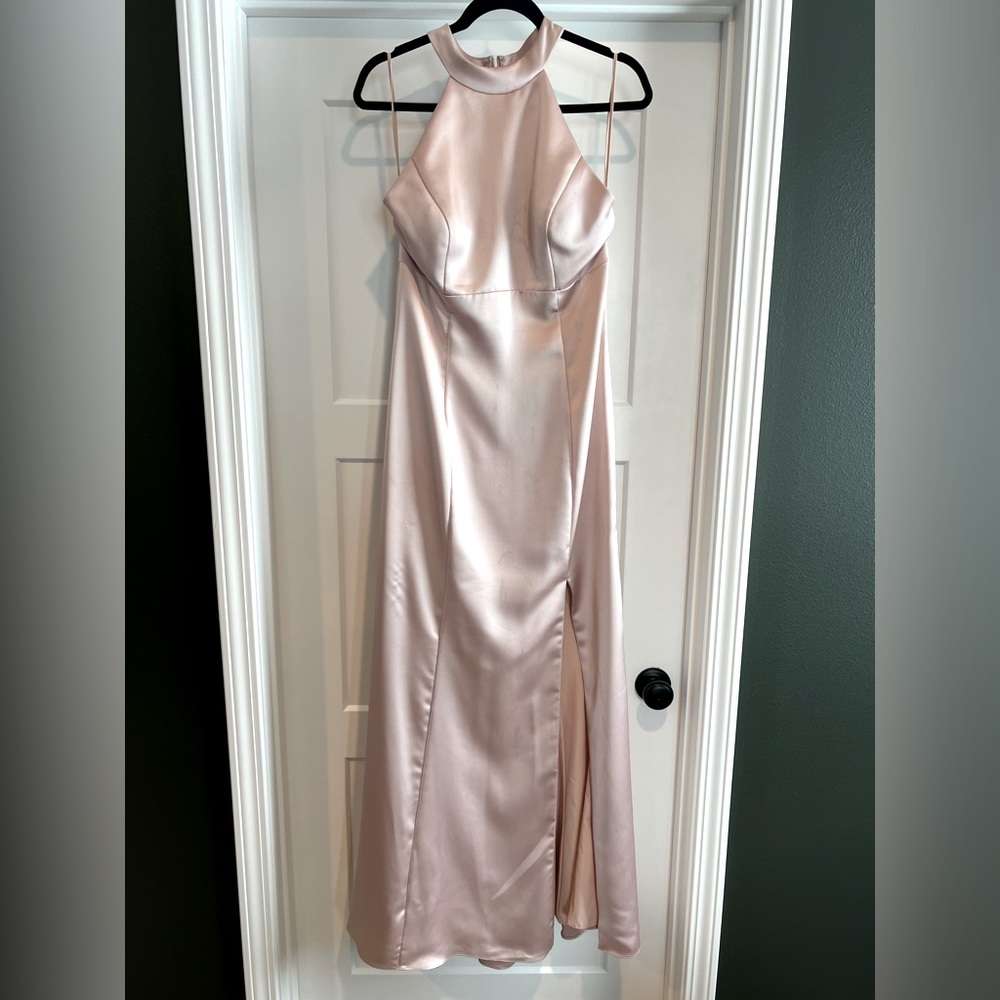 Amsale Jacinda Bridesmaid Dress in Rose Quartz